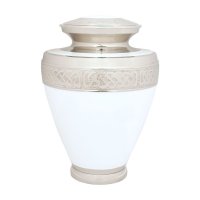 Marble White - Metal Urn