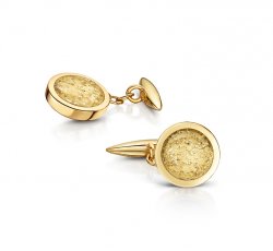 Clear Classic Cufflinks in Gold