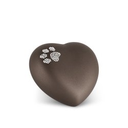 Ventnor Crystal Paw Heart Ceramic Cremation Ashes Urn