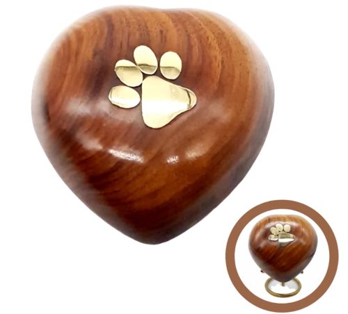 Woodbury Heart Paw Cremation Ashes Keepsake Urn