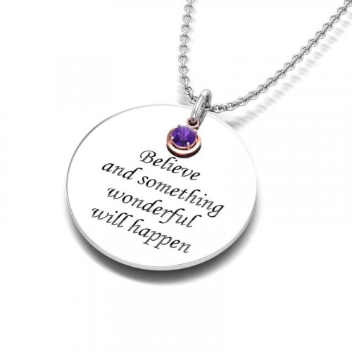 February Birthstone Necklace