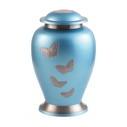 Blue Butterfly Urn